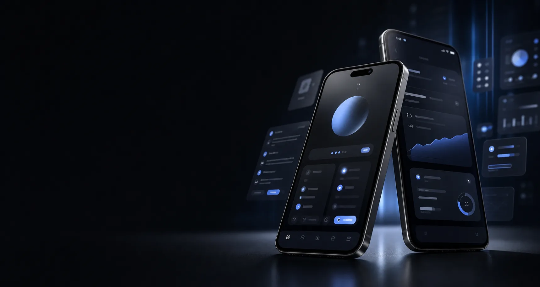 Modern mobile application interfaces on premium devices